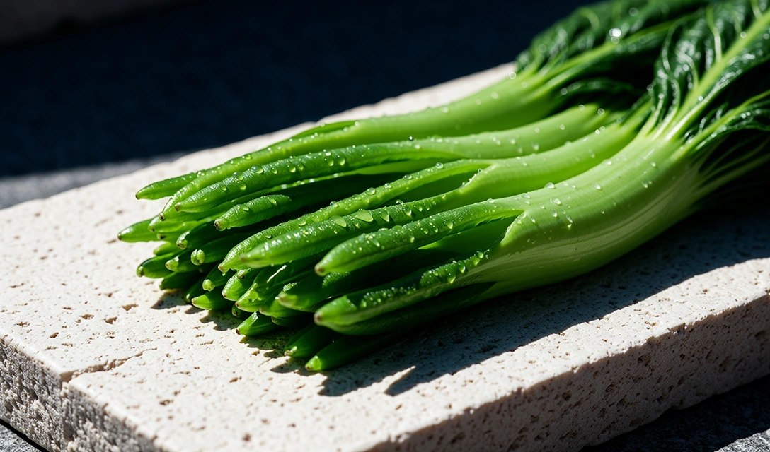 Plating sayuran segar