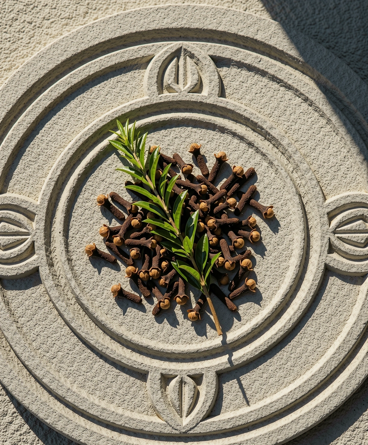 Tekstur bahan mentah di atas batu alam